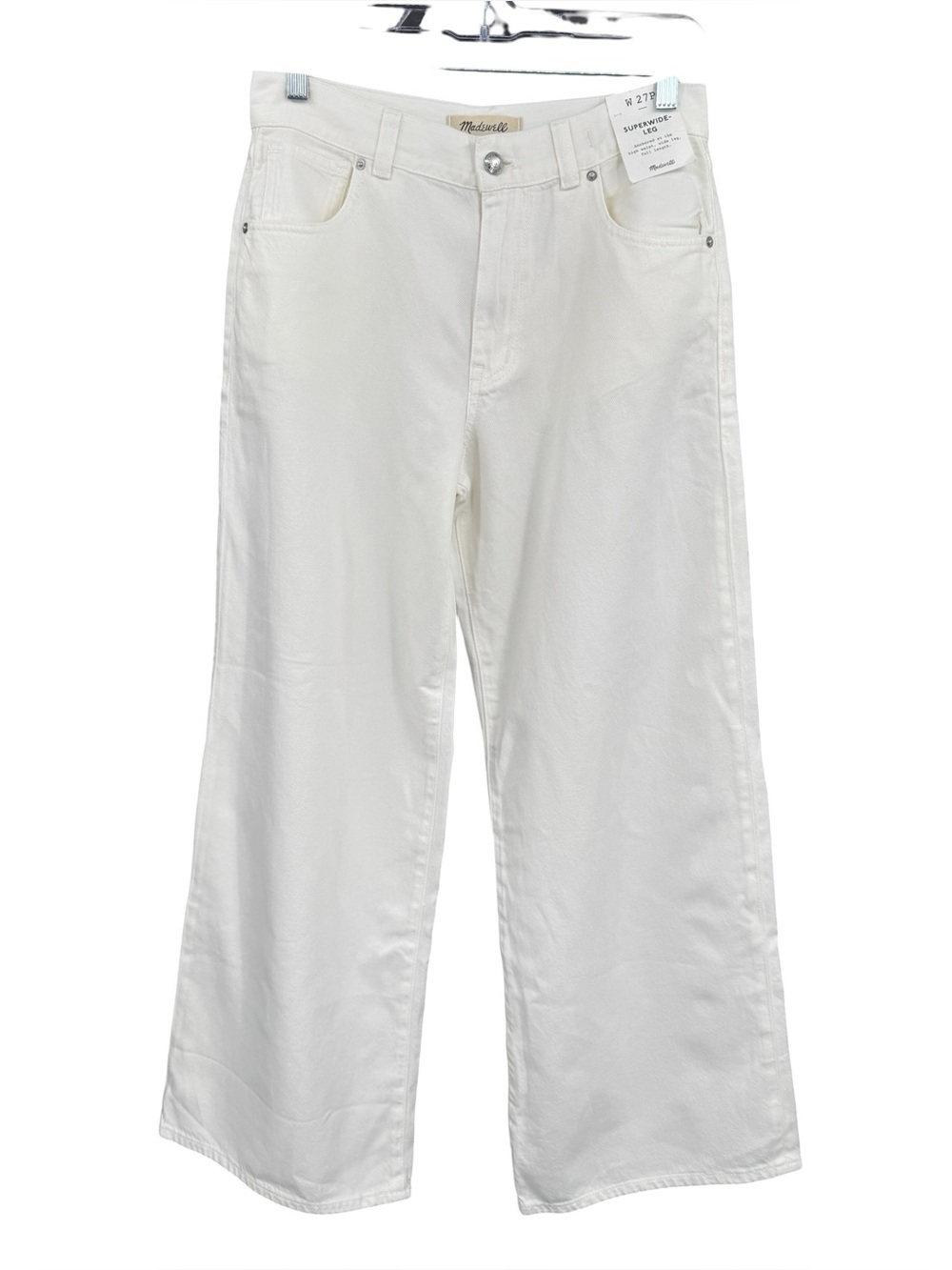 Madewell Superwide-Leg High Waist Jean Size 27 Petite Tile White